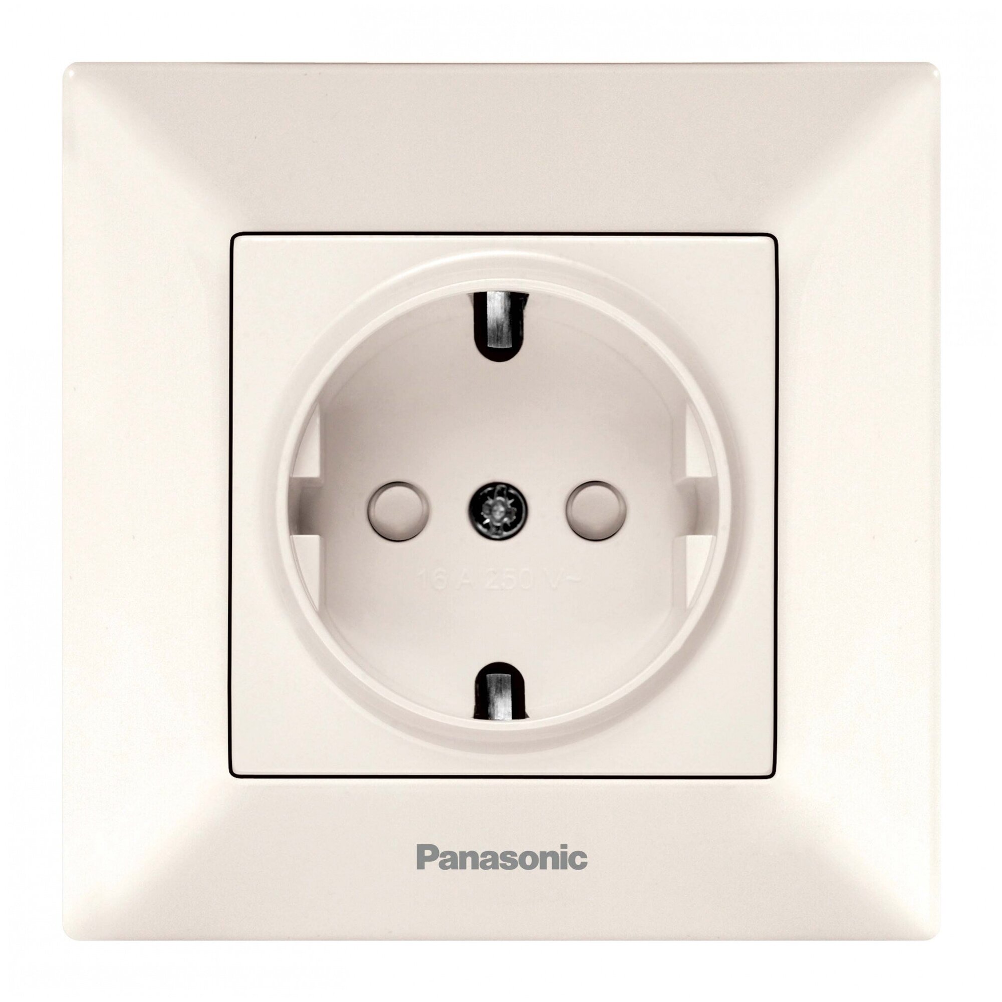 Розетка силовая Panasonic Karre Plus & Arkedia Slim (WKTT02122BG-RU) скрыт. зазем. штор. IP20 бежевый (упак.:1шт)