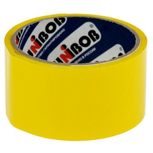 Клейкая лента упаковочная 48 мм х 24 м, 45 мкм UNIBOB (желтая)./В упаковке шт: 1