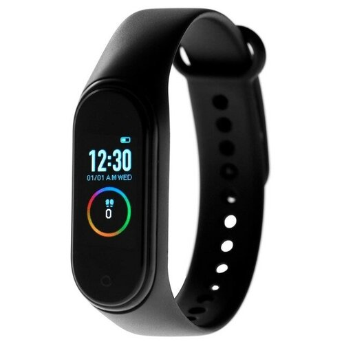 Фитнес-браслет Luazon LF-10 096 цветной дисплей пульсометр оповещения шагомер чёрный 1756₽