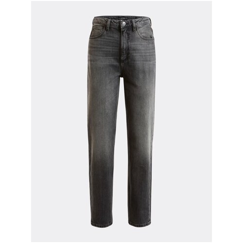 Джинсы мом GUESS, размер 32/29, серый джинсы зауженные guess размер 29 32 серый