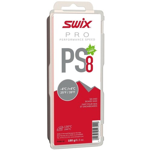 фото Мазь скольжения парафин swix ps08-18 red, (-4c/+4c), 180 g (без крышки)