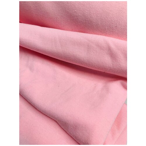 Ткань на отрез Трикотажное полотно Кулирка светло розовая ktr06042020-2