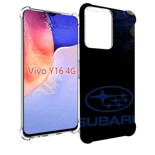 Чехол MyPads subaru субару 3 для Vivo Y16 4G/ Vivo Y02S задняя-панель-накладка-бампер