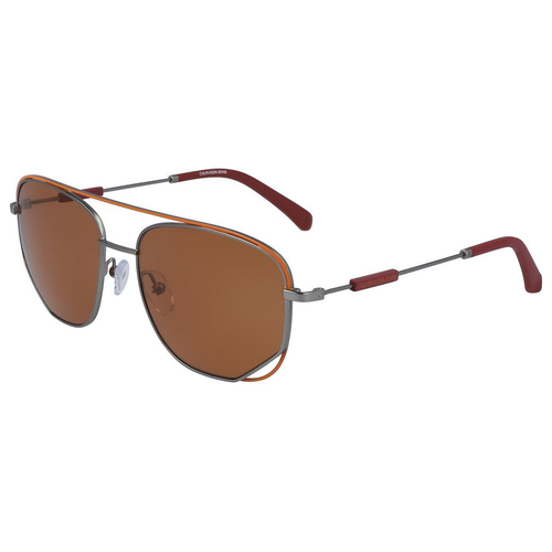 Солнцезащитные очки CALVIN KLEIN, коричневый солнцезащитные очки calvin klein авиаторы оправа металл коричневый
