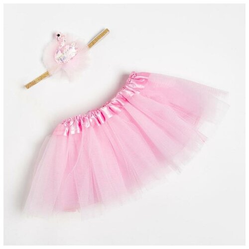 Набор для фотосессии Крошка Я «Лебедь» юбка и повязка на голову, розовый пышная юбка dkny белый