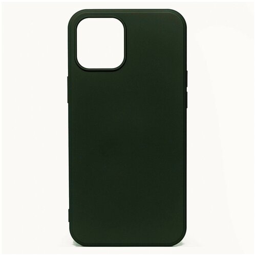 фото Чехол для iphone 12 mini софт тач мягкий эффект | микрофибра оливковый  good case