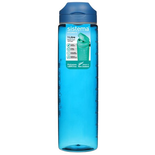 Бутылка для воды из тритана Sistema "Hydrate" 1л, синий,690