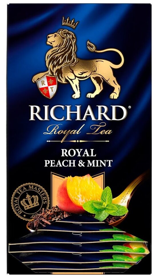 Чай черный Richard Royal Peach & Mint 25*1.7г Май-Фудс - фото №2