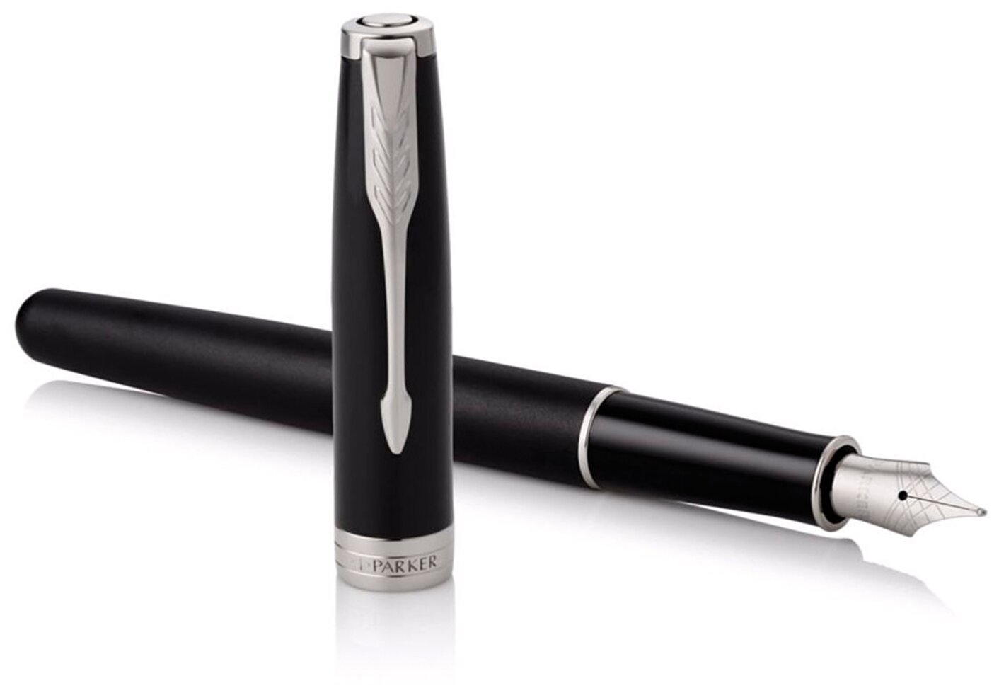 Ручка перьев. Parker Sonnet Core (CW1931521) Matte Black CT F ст.нерж. подар.кор. - фото №2