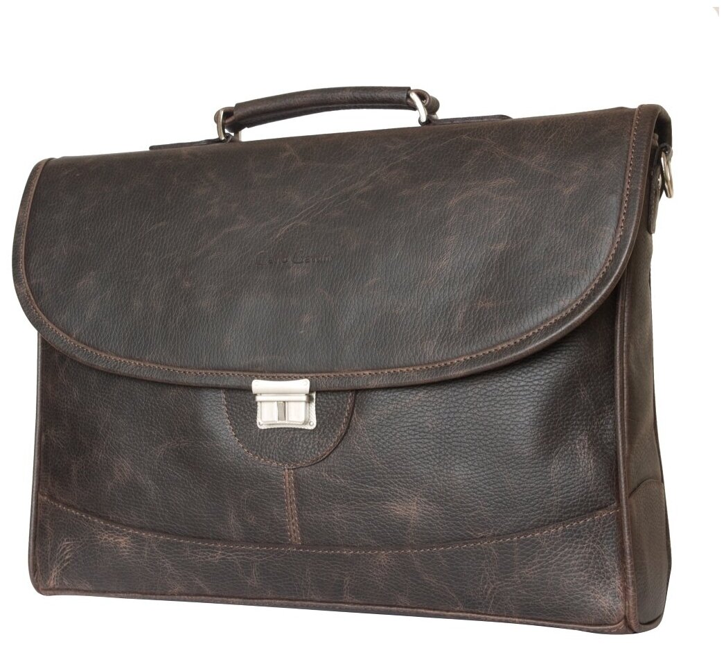 Кожаный портфель, темно-коричневый Carlo Gattini 2006-04