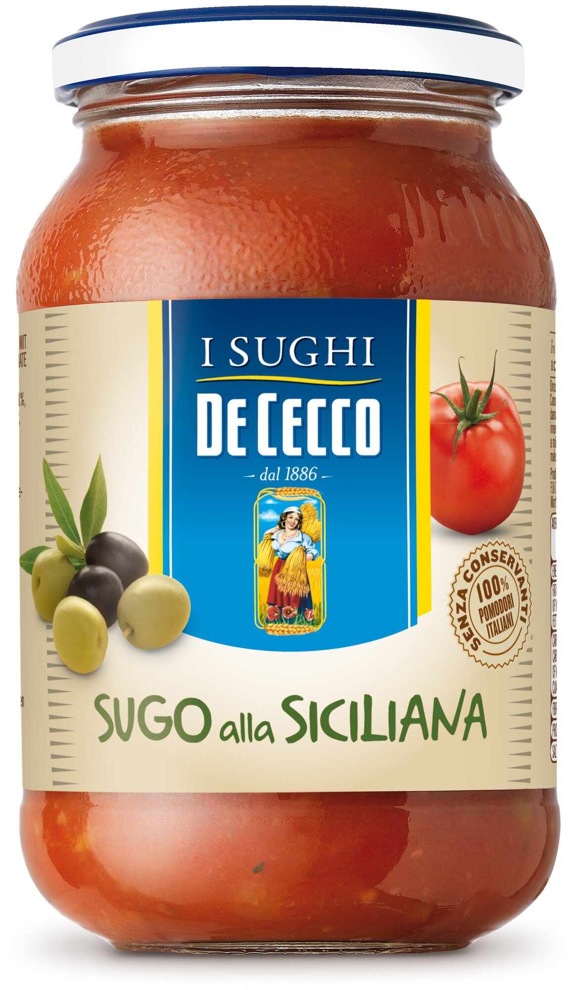 Соус томат. De Cecco, с оливкаМакаронные изделия сичилиана, 400 г.