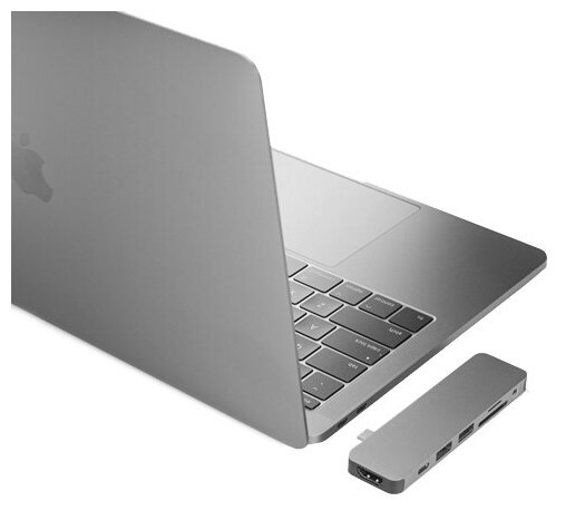 Хаб HyperDrive SOLO 7-in-1 USB-C Hub для MacBook серый космос (GN21D-GRAY)