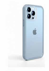 Фото Чехол для Apple iPhone 13 Pro Amazingthing New Blue, пластиковая противоударная накладка, защитный силиконовый бампер, кейс на Айфон с защитой камеры