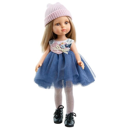 фото Платье с пышной юбкой, шапочка и колготки для кукол paola reina, 32 см