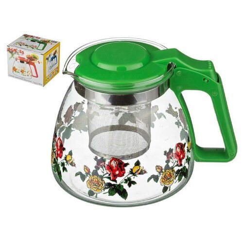 Чайник заварочный с фильтром Розы 900 мл