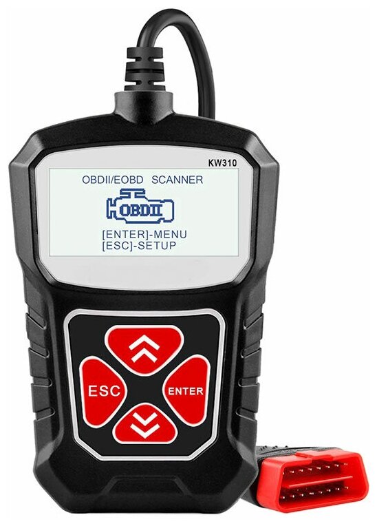 Портативный автосканер Konnwei KW310 для диагностики OBD2