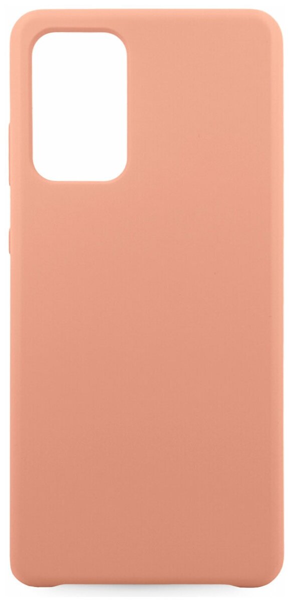 Силиконовый чехол на Samsung Galaxy A72 / Матовый чехол для телефона Самсунг Галакси A72 с бархатистым покрытием внутри (Розовый)