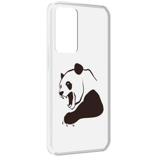 Чехол MyPads злая-панда для OPPO Reno 8 Lite задняя-панель-накладка-бампер