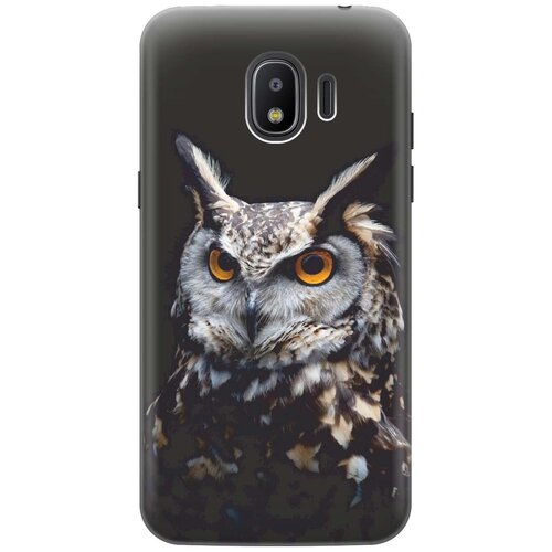 фото Re:pa накладка transparent для samsung galaxy j2 (2018) с принтом "сова на темном фоне"