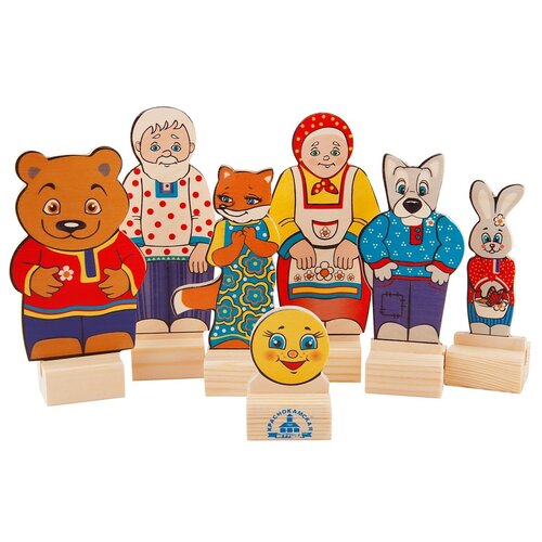 Театр на столе «Колобок» ( микрогофра ) набор краснокамская игрушка персонажи сказки колобок деревянный н 20