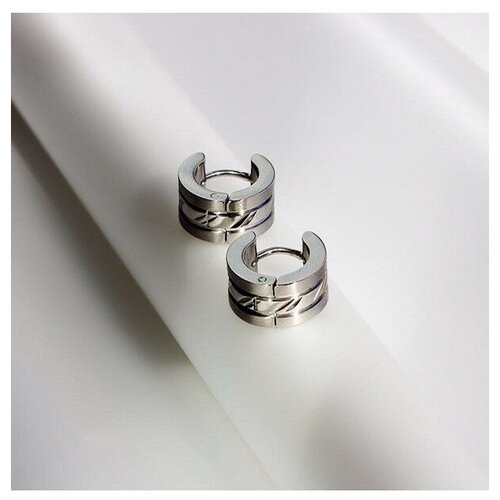 Серьги конго inori, размер 7 мм, серебряный