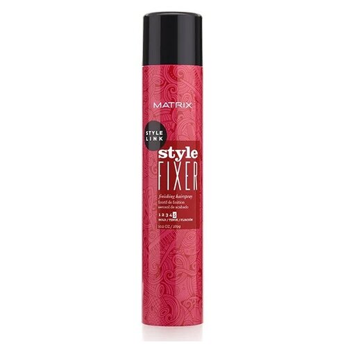 matrix лак спрей fixer hairspray for holding and securing 400 мл Matrix Лак-спрей Style link Style Fixer Finishing Hairspray, экстрасильная фиксация, 500 г, 400 мл