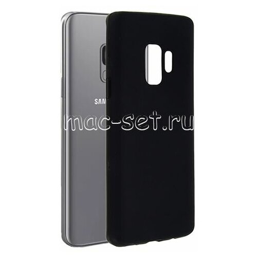 Чехол-накладка для Samsung Galaxy S9 G960 силиконовая черная 1.2 мм накладка силиконовая nillkin nature tpu case для samsung galaxy s9 g960 прозрачно черная