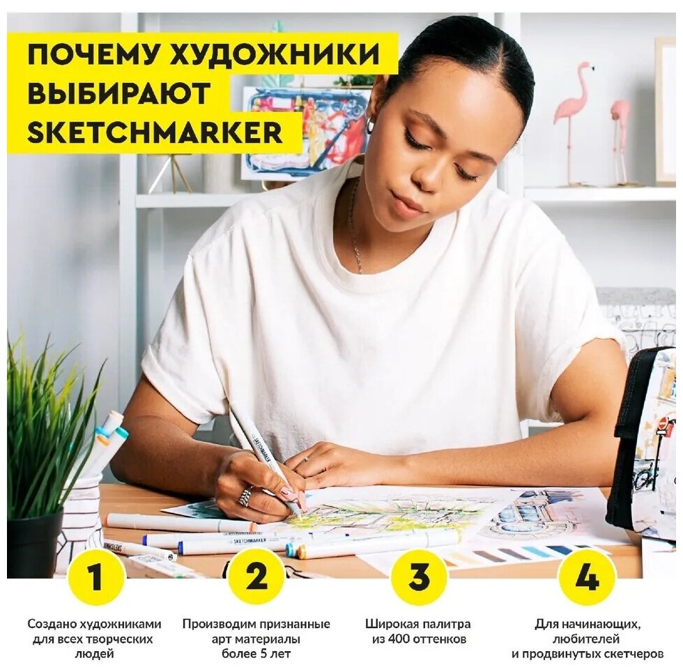 Набор маркеров Sketchmarker Universal set 24 шт - фото №11