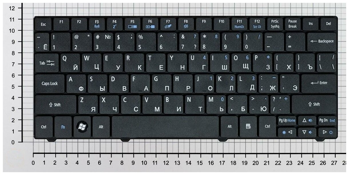 Клавиатура для ноутбука Acer Ferrari One 200 Черная