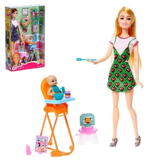 Romanoff Кукла-модель шарнирная «Анна» с малышом и аксессуарами, микс