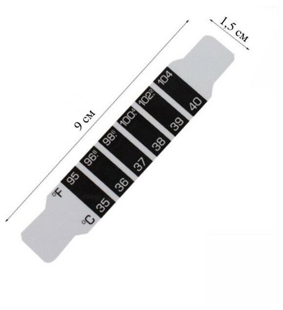 Термометр детский налобный, дорожный, 2 шт. Термометр-полоска на лоб комплект из 2х штук