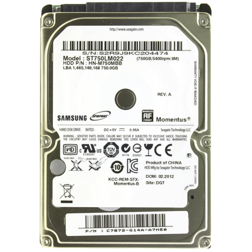 фото Жесткий диск samsung 750 gb (hn- m750mbb)