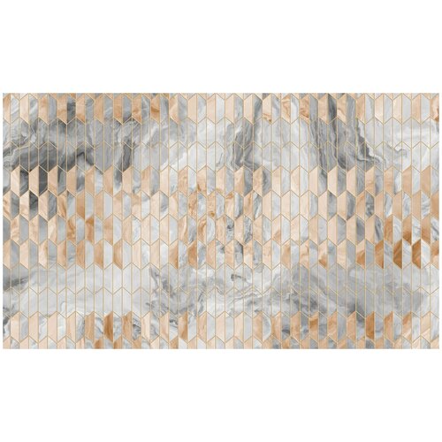 Фотообои Уютная стена Мраморные шестиугольники 460х270 см Бесшовные Премиум (единым полотном)