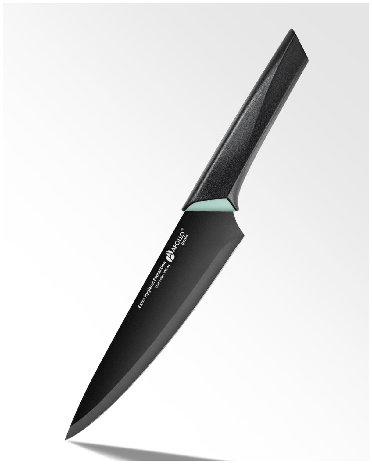 Нож кухонный универсальный для измельчения овощей и мяса, из нержавеющей стали с покрытием, длина лезвия 17,5 см
