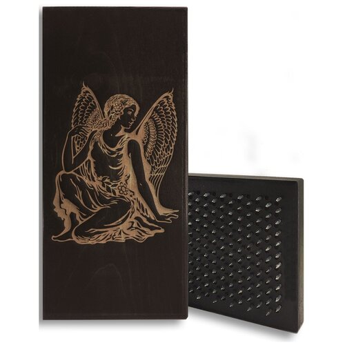 фото Доска садху красная ангел - 380, размер 31x14, шаг гвоздей 10 мм чакра