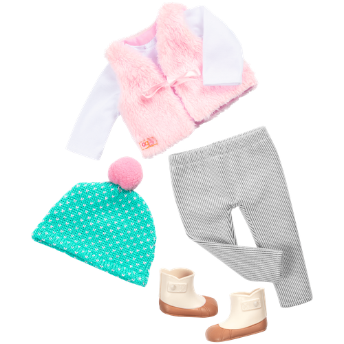 Комплект одежды для куклы «Прохладный день» с шапкой