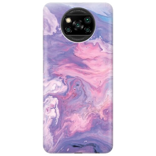 фото Ультратонкий силиконовый чехол-накладка для xiaomi poco x3 с принтом "purple marble" gosso