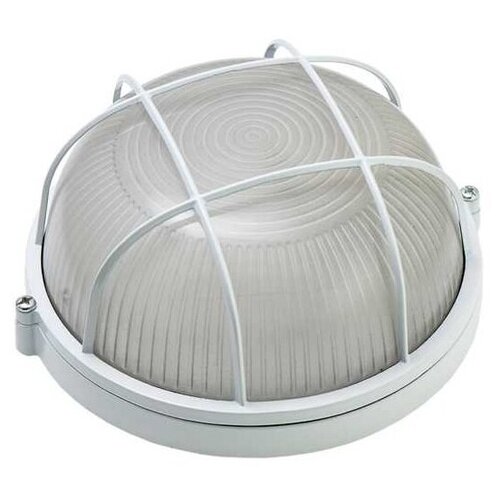 Светильник с решеткой 100Вт круг белый