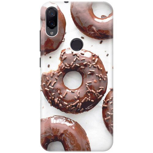 фото Силиконовый чехол на xiaomi mi play / сяоми ми плей с эффектом блеска "пончики в шоколадной глазури gosso