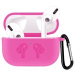 Чехол Gurdini Liquid Silicone Protective Case для AirPods Pro неоново-розовый - изображение