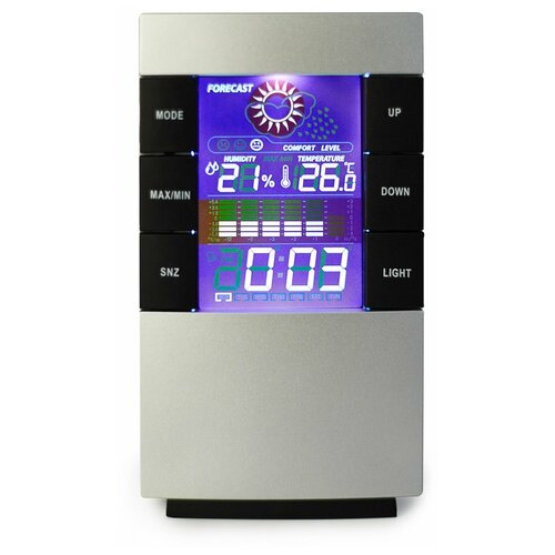 Метеостанция комнатная REXANT с часами и будильником 73900₽