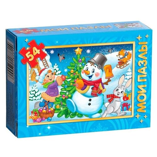 Купить Puzzle Time Пазл детский 'Весёлый снеговичок', 54 элемента, картон