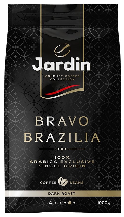 Jardin кофе зерновой Bravo Brazilia 1000г. - фотография № 1