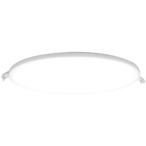 Светодиодный светильник-панель в форме круга / Врезная светодиодная круглая панель с изолированным драйвером / Встраиваемое LED освещение для внутренних помещений / PF 0.5 / 24Вт / ДБ 4500К / 1920Лм / IP40 / 220В / 06-24 / 220 мм