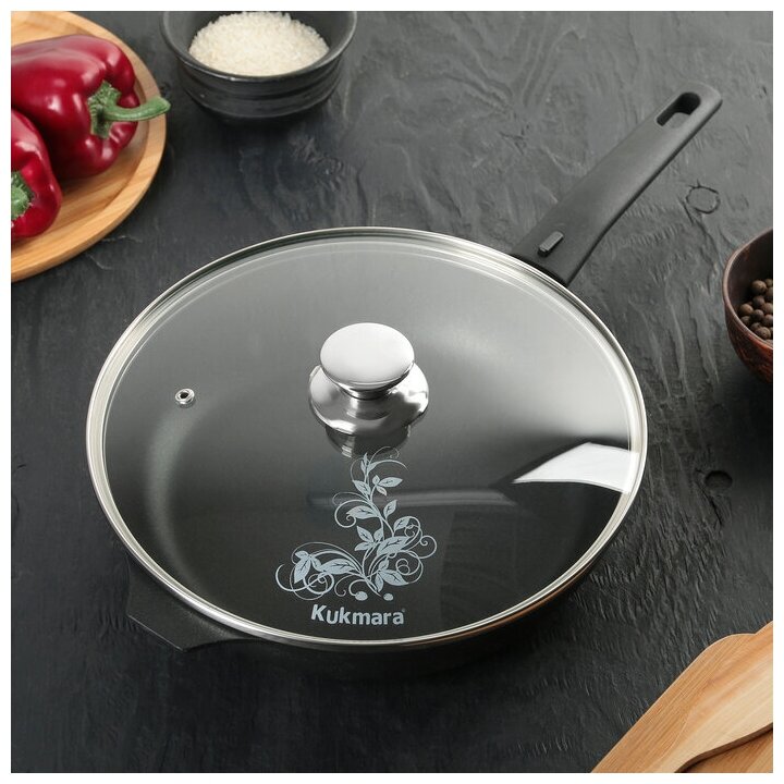 Сковорода «Традиция» 26×6 см стеклянная крышка съемная ручка