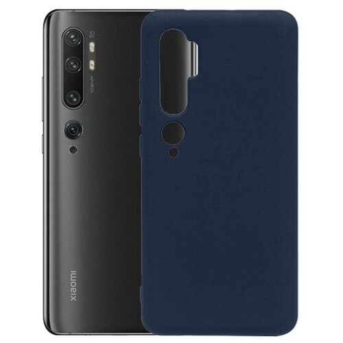 фото Матовый чехол mattecover для xiaomi mi note 10 / 10 pro силиконовый синий