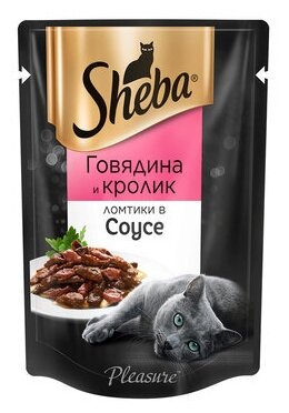 Sheba Паучи для кошек говядина и кролик 6879 0,085 кг 22125 (10 шт)