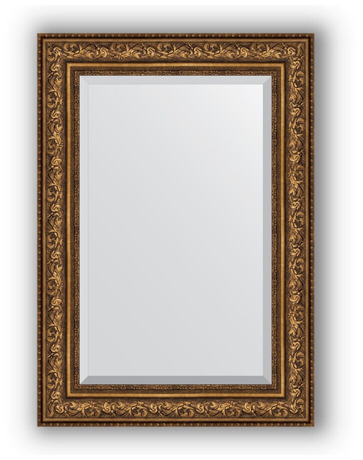 Зеркало Evoform с фацетом в багетной раме виньетка состаренная бронза 109 мм, 70x100 см - фото №1