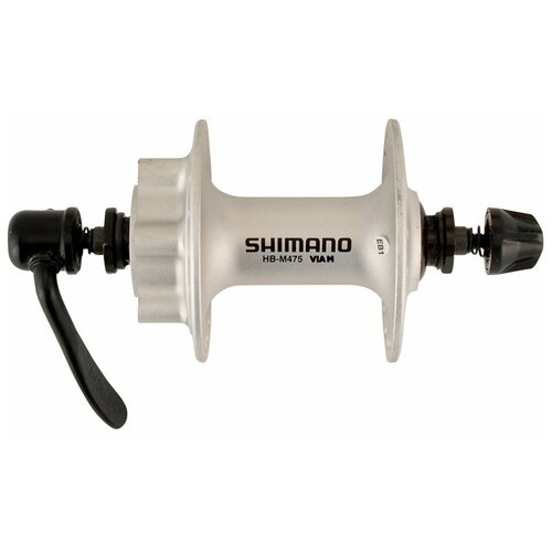 Втулка передняя Shimano Alivio HB-M475, 36 отверстия, 6-болт, серебристая, EHBM475AS5