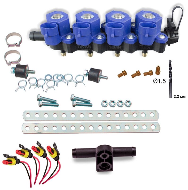 Комплект для замены газовых форсунок BRC Lada CNG на OMVL Gemini